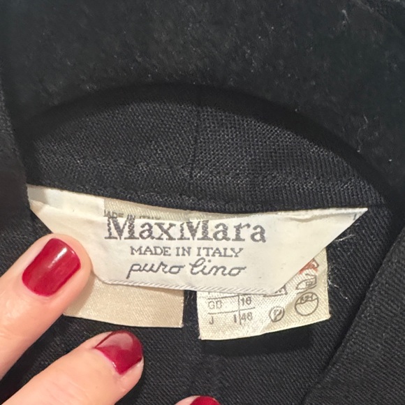 MaxMara Black Midi Dress with Button Detail - Picture 3 of 5